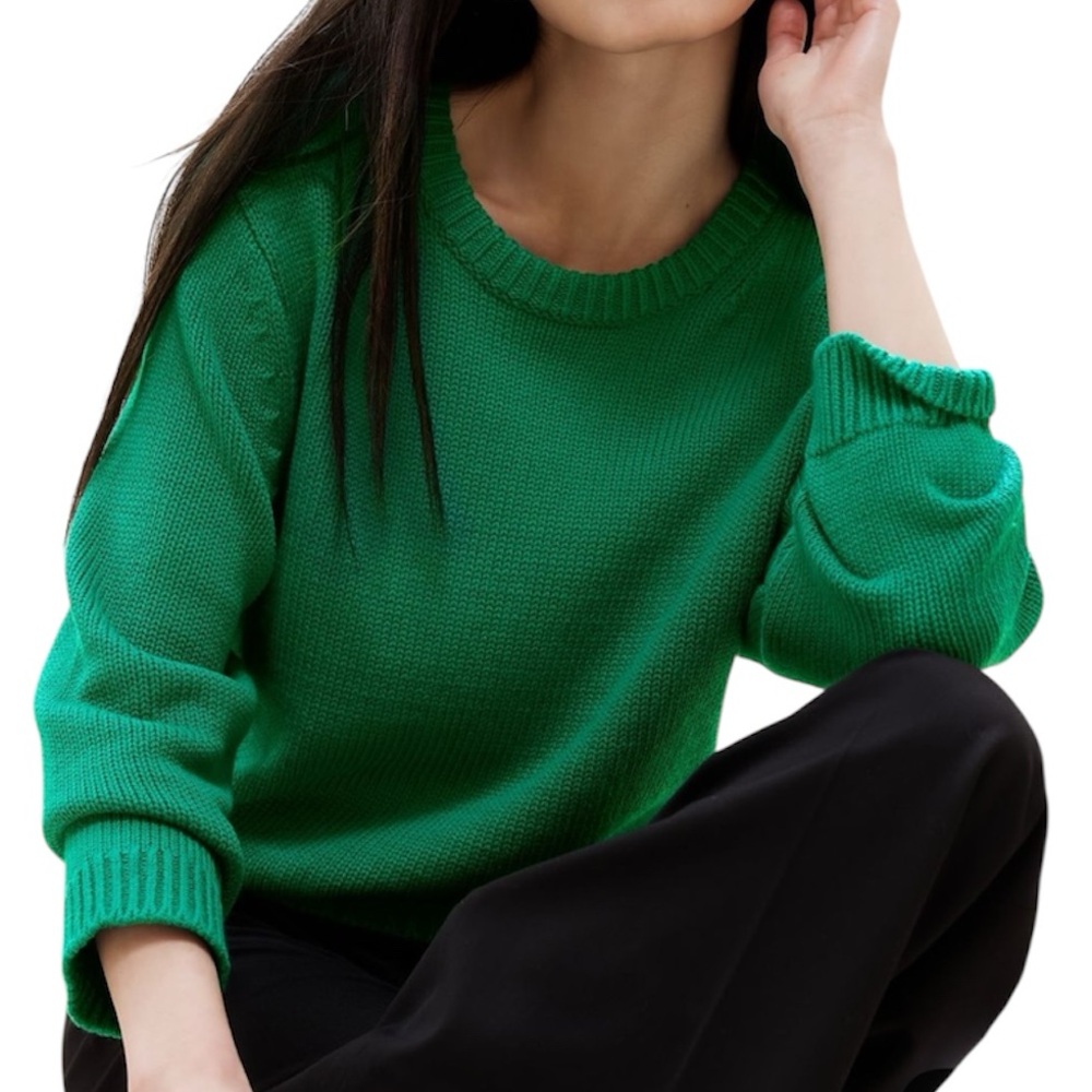 Banana Republic Oversized Textured Sweater Ultramarine Green Size XL
